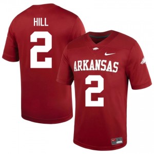 Razorbacks AJ Hill #2 Cardinal Jersey | Premium Stitched NCAA Football Men Apparel 69966916