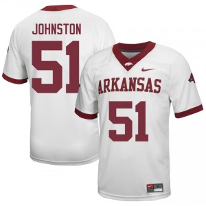 Adam Johnston #51 UA Razorbacks Jersey | Alumni White Player Football Men Embroidery 61518799