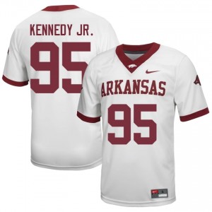 Anthony Kennedy Jr. #95 Arkansas Razorbacks Jersey | Gameday White College Football Men Embroidery 59891809