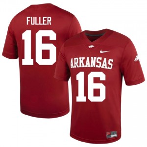 Razorbacks Braeden Fuller #16 Cardinal Jersey | Elite Stitched Player Football Men Apparel 73118817
