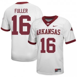 Braeden Fuller #16 Arkansas Razorbacks Jersey | Genuine White NCAA Football Men Embroidery 59485549