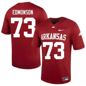Razorbacks Brooks Edmonson #73 Cardinal Jersey | Exclusive Stitched College Football Men Apparel 36453747