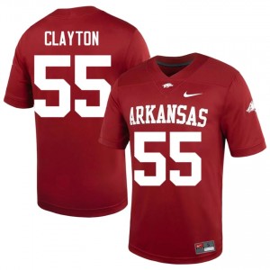 Razorbacks Carey Clayton #55 Cardinal Jersey | Exclusive Stitched College Football Men Apparel 16382687