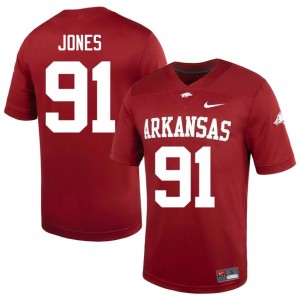 Cardinal Carlon Jones #91 Hogs Jersey | Men College Football Pro-Grade Stitched 34087159
