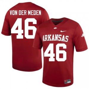 Cardinal Charlie Von Der Meden #46 Razorbacks Jersey | Men College Football Pro-Grade Stitched 18043157