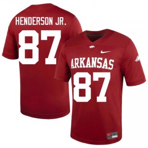 UARK Hogs Cory Henderson Jr. #87 Cardinal Jersey | Premium Stitched NCAA Football Men Apparel 77578517