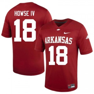 Razorbacks John Howse IV #18 Cardinal Jersey | Premium Stitched NCAA Football Men Apparel 64493300