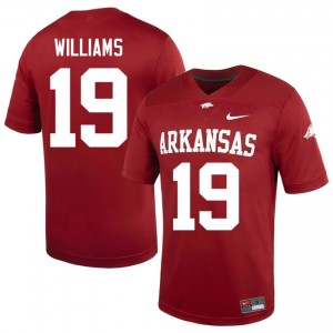 Cardinal Kyndrick Williams #19 Razorbacks Jersey | Men Player Football Classic Stitched 55342196