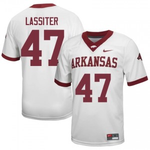 Maddox Lassiter #47 UA Razorbacks Jersey | Gameday White College Football Men Embroidery 43513271