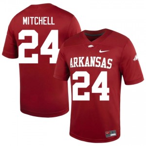 Cardinal Miguel Mitchell #24 Razorbacks Jersey | Men University Football Top-Tier Stitched 94199640