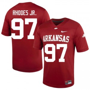 Razorbacks Quincy Rhodes Jr. #97 Cardinal Jersey | Elite Stitched Player Football Men Apparel 24286426