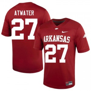 Razorbacks Steve Atwater #27 Cardinal Jersey | Fresh Stitched High School Football Men Apparel 65049379