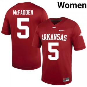 Razorbacks Darren McFadden #5 Cardinal Jersey | Elite Embroidery Player Football Women Apparel 30058650