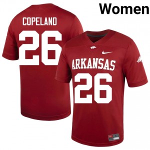 Cardinal Jalon Copeland #26 Hogs Jersey | Women NCAA Football Essential Embroidery 21945438