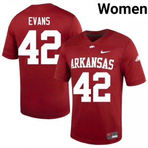Cardinal Jeremy Evans #42 Hogs Jersey | Women High School Football Limited Embroidery 29726604