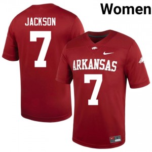 Cardinal KJ Jackson #7 Hogs Jersey | Women Player Football Classic Embroidery 40777629