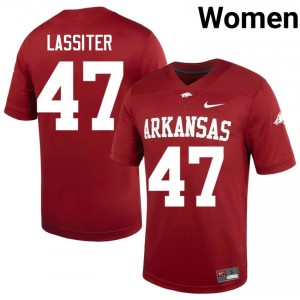 Cardinal Maddox Lassiter #47 Razorbacks Jersey | Women High School Football Limited Embroidery 45724101