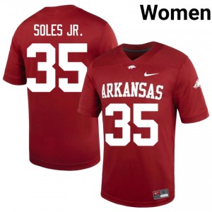 Cardinal Steven Soles Jr. #35 Hogs Jersey | Women University Football Top-Tier Embroidery 42698479