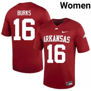 Cardinal Treylon Burks #16 Hogs Jersey | Women Player Football Classic Embroidery 33258639