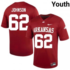 Cardinal Alex Johnson #62 Razorbacks Jersey | Youth University Football Top-Tier Swen 43085105