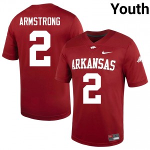 Cardinal Andrew Armstrong #2 Razorbacks Jersey | Youth High School Football Limited Swen 98391142