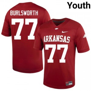 UARK Hogs Brandon Burlsworth #77 Cardinal Jersey | Fresh Swen High School Football Youth Apparel 14055264