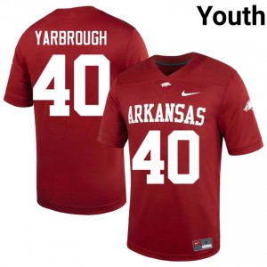Razorbacks Colton Yarbrough #40 Cardinal Jersey | Fresh Swen High School Football Youth Apparel 98159527