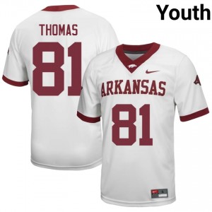 Dai'Shaun Thomas #81 Arkansas Razorbacks Jersey | Gameday White College Football Youth Stitched 63740092