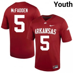 Cardinal Darren McFadden #5 Hogs Jersey | Youth University Football Top-Tier Swen 25625246