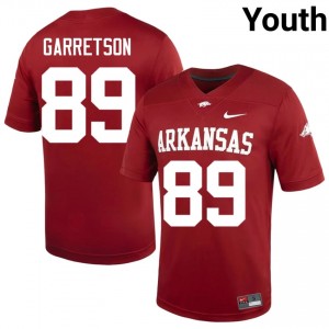 Cardinal Gavin Garretson #89 Razorbacks Jersey | Youth NCAA Football Essential Swen 78555722