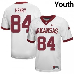 Hunter Henry #84 Arkansas Razorbacks Jersey | Gameday White College Football Youth Stitched 26966593