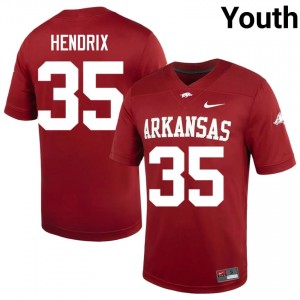 Cardinal Hutson Hendrix #35 Hogs Jersey | Youth NCAA Football Essential Swen 66173957