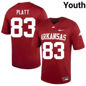 UARK Hogs Jaden Platt #83 Cardinal Jersey | Fresh Swen High School Football Youth Apparel 97833715