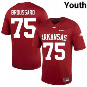 Cardinal Kavion Broussard #75 Hogs Jersey | Youth College Football Pro-Grade Swen 59706205
