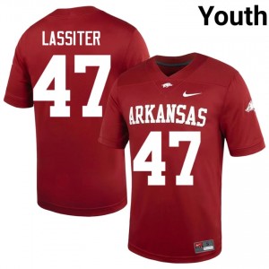 Razorbacks Maddox Lassiter #47 Cardinal Jersey | Exclusive Swen College Football Youth Apparel 53222249
