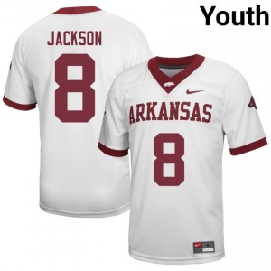 Phoenix Jackson #8 UA Razorbacks Jersey | Alumni White Player Football Youth Stitched 33355930
