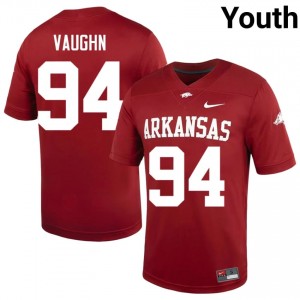 Cardinal Reginald Vaughn #94 Razorbacks Jersey | Youth College Football Pro-Grade Swen 75021522