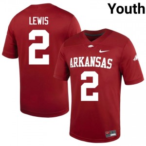 Cardinal Shelton Lewis #2 Hogs Jersey | Youth NCAA Football Essential Swen 63445033