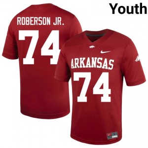 UARK Hogs Terence Roberson Jr. #74 Cardinal Jersey | Elite Swen Player Football Youth Apparel 36013436